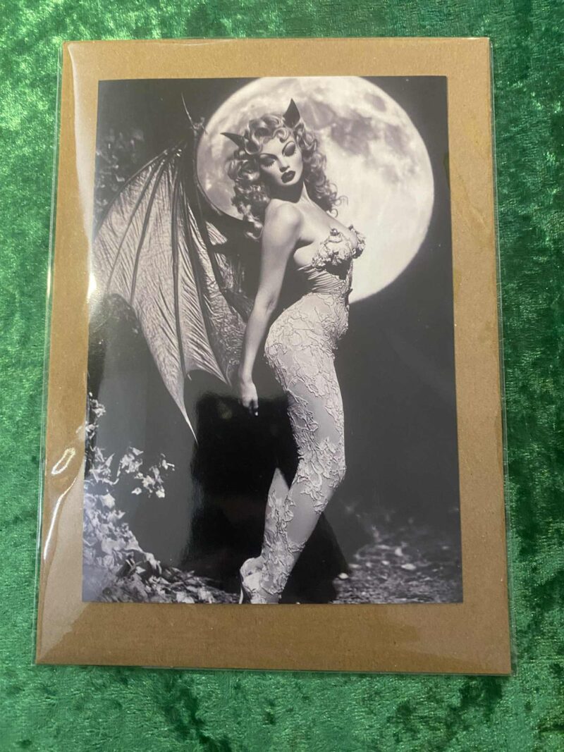 Black and White Bat Woman