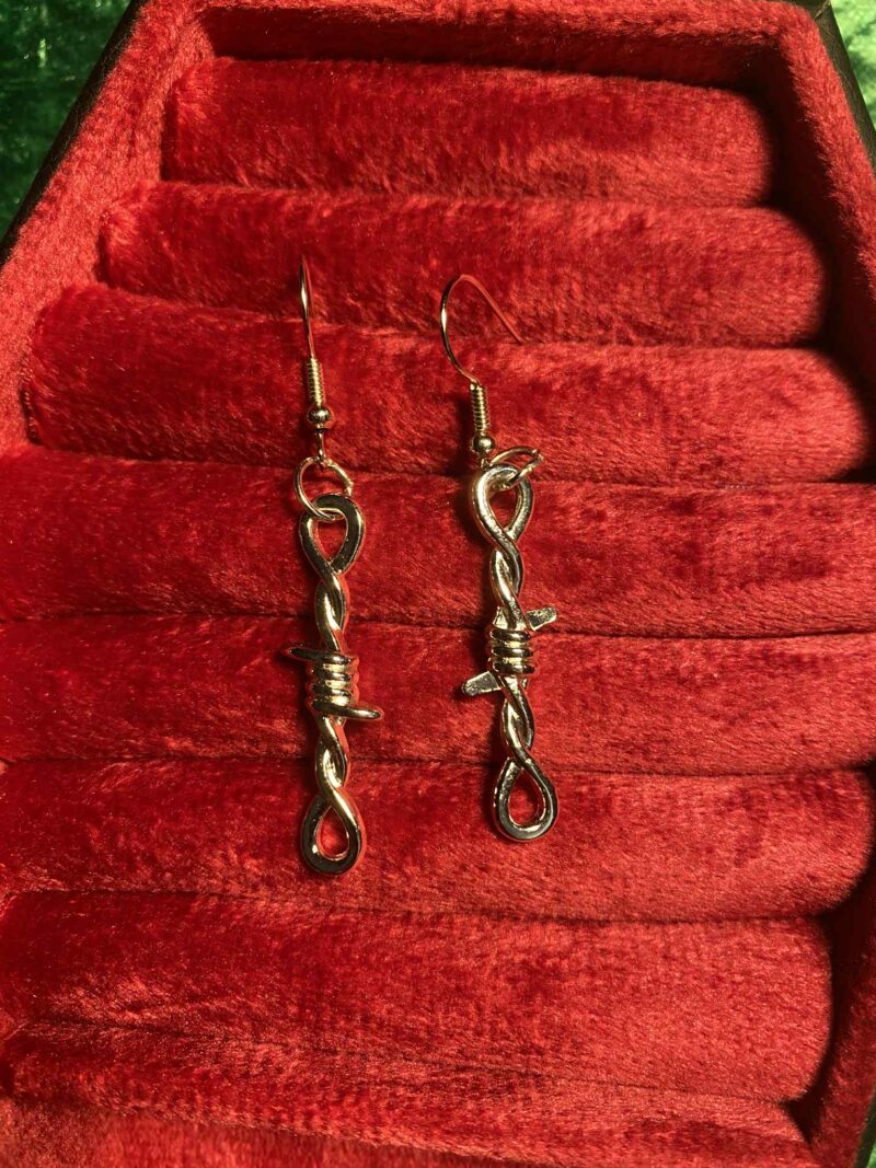 Barbed wire earrings