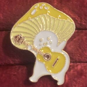 Mushroom with Guitar Pin