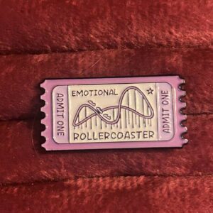 Emotional rollercoaster pin 