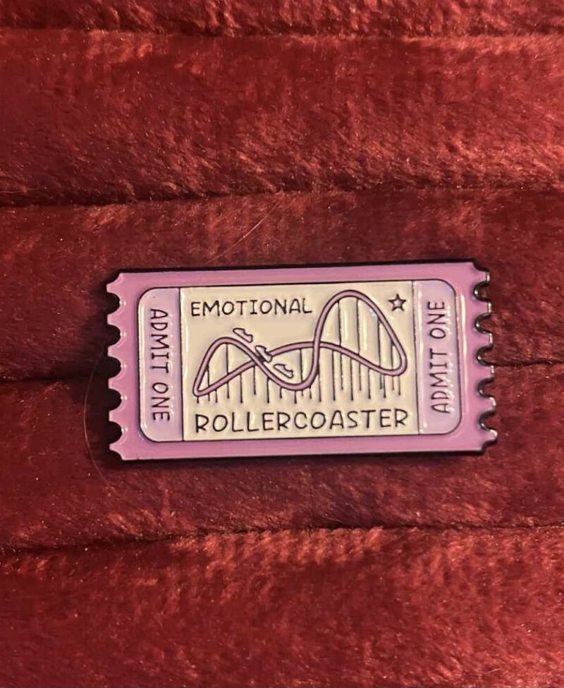 Emotional rollercoaster pin 