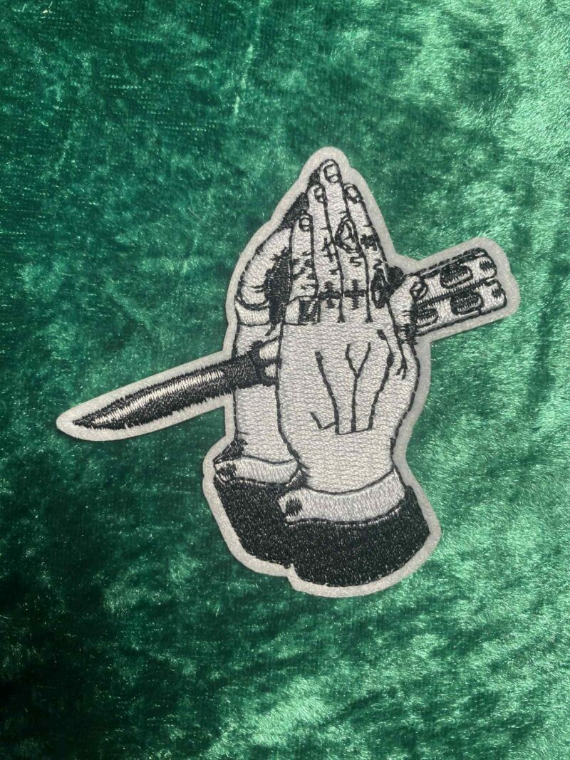 Praying hands patch