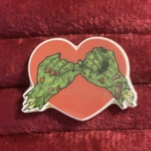 Zombie heart pin