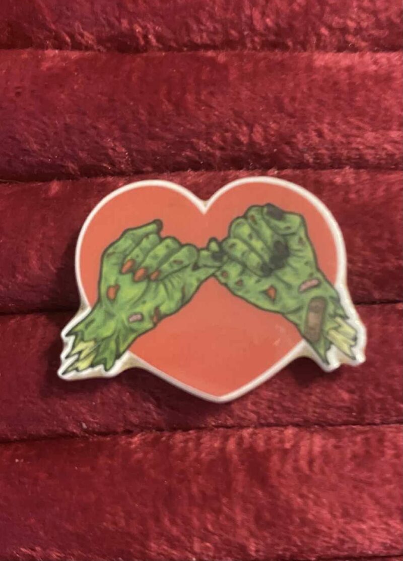 Zombie heart pin