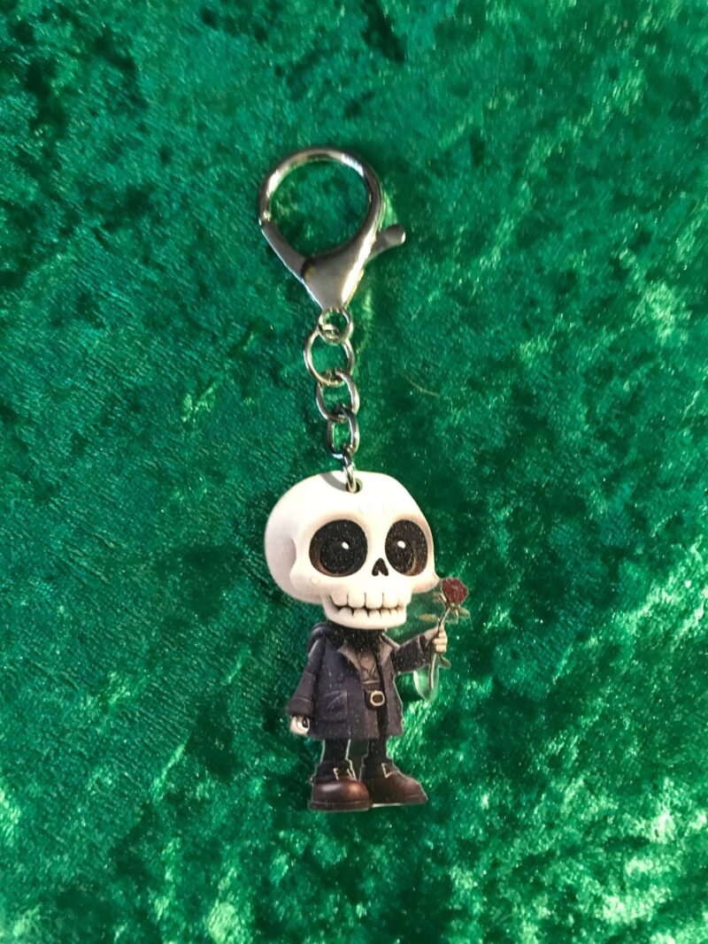 Rose Skeleton Keyring