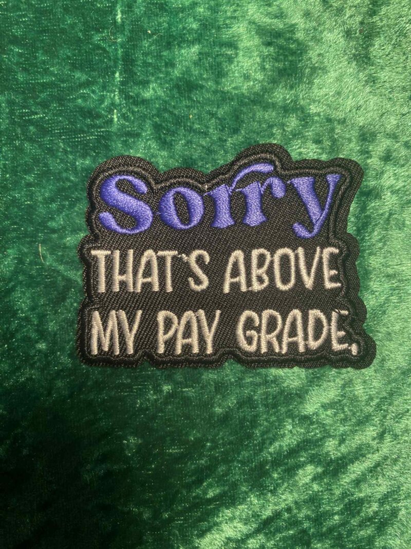 Sorry patch
