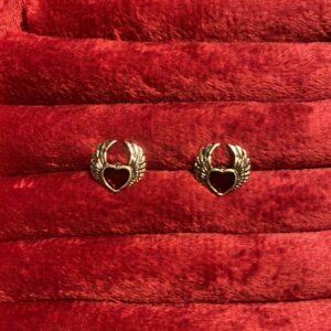 Heart wing earrings