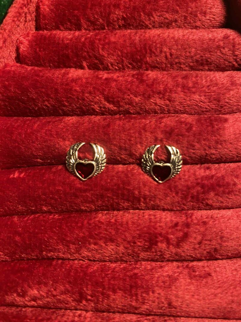 Heart wing earrings