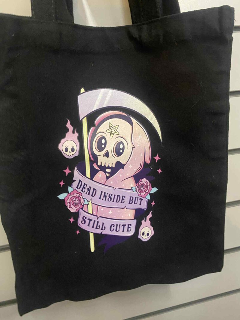 Pink Grimm Reaper Canvas Bag