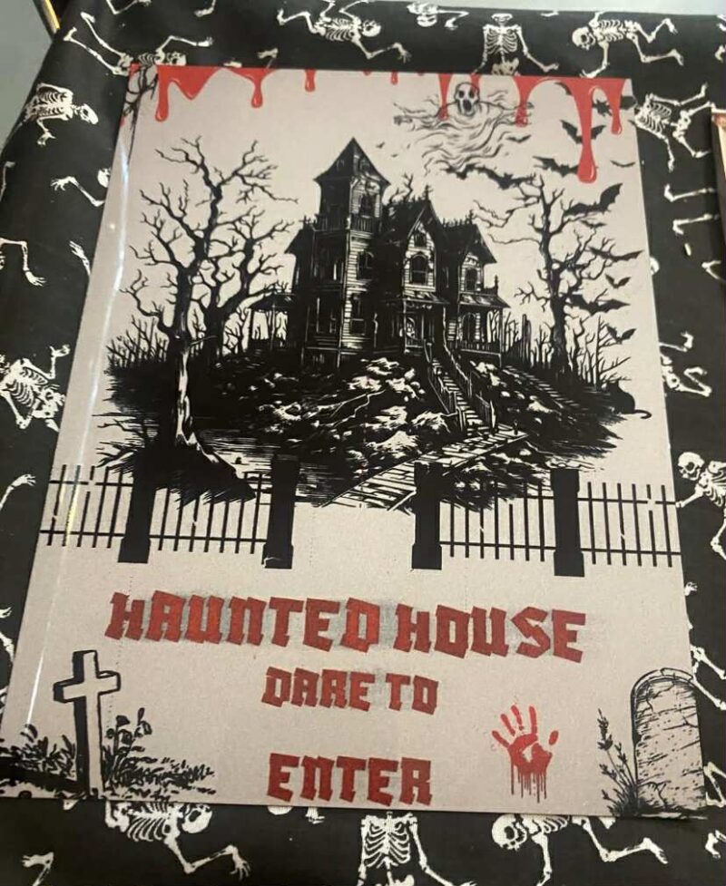 Haunted house sign