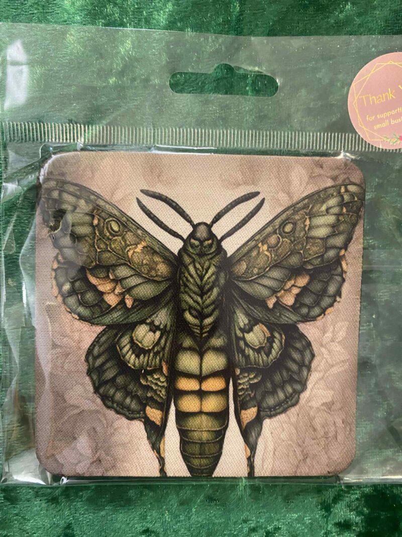 Green butterfly coaster