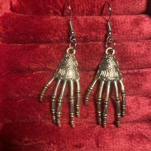Skeleton hand earrings