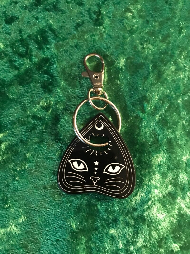 Black Cat Ouija Plec Keyring