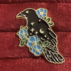 Flower crow pin