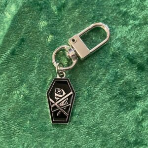 Rose Coffin bag Charm