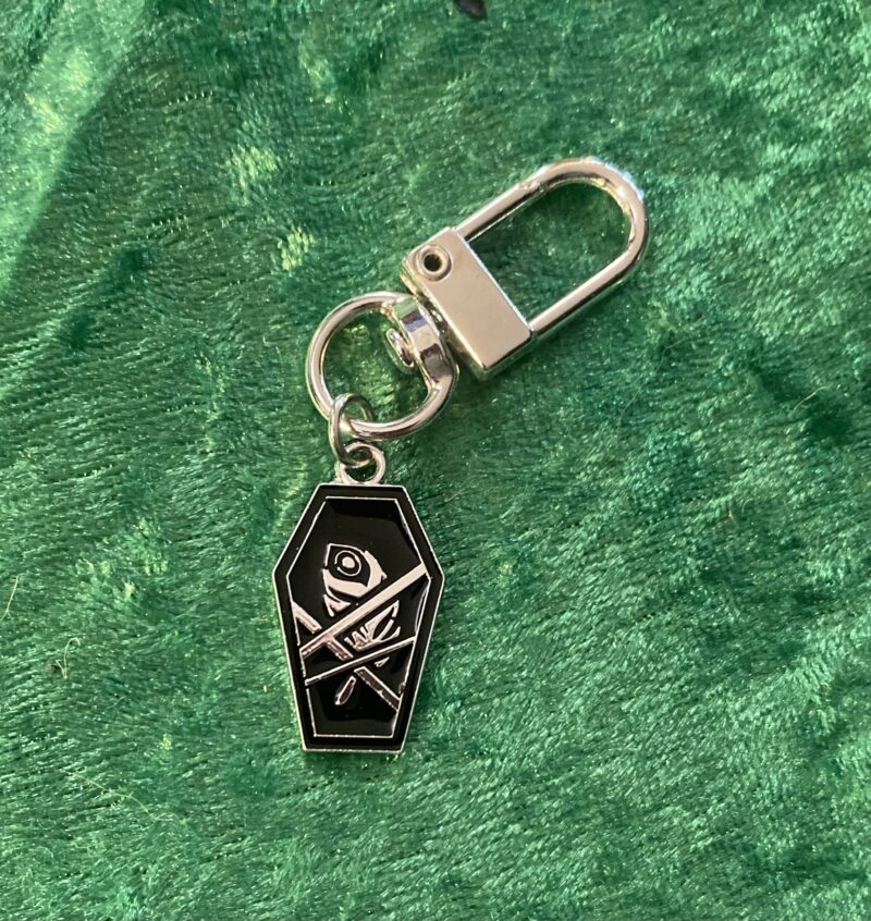 Rose Coffin bag Charm