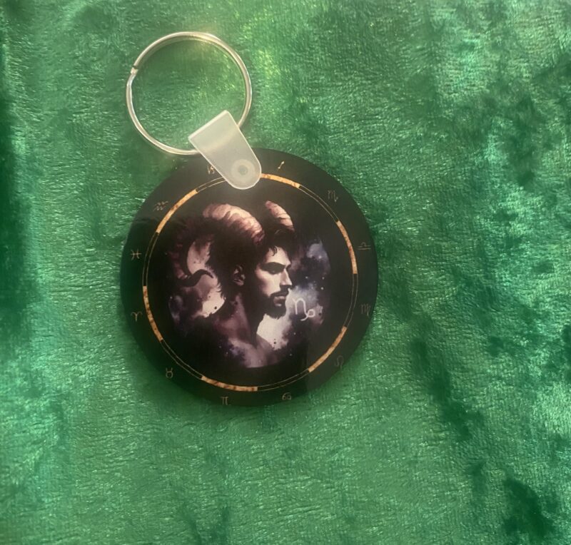 Male Capricorn Zodiac Keyring