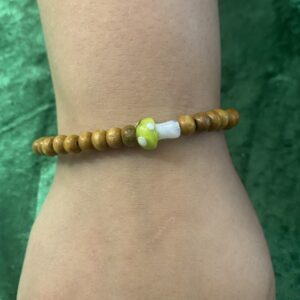 Green Mushroom Bead Bracelet
