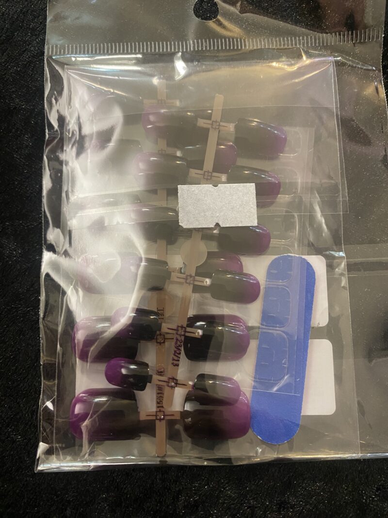 Black and purple nails