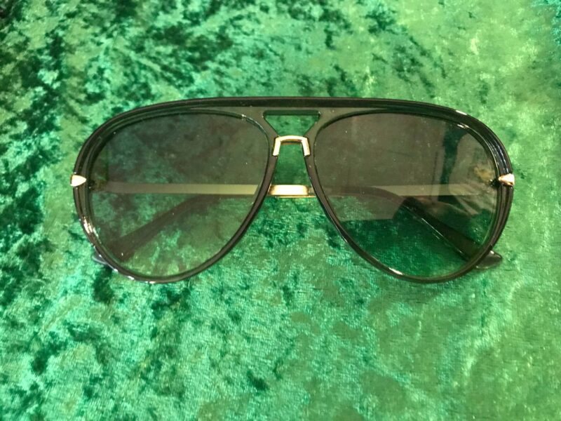 Gold and green sunglasses