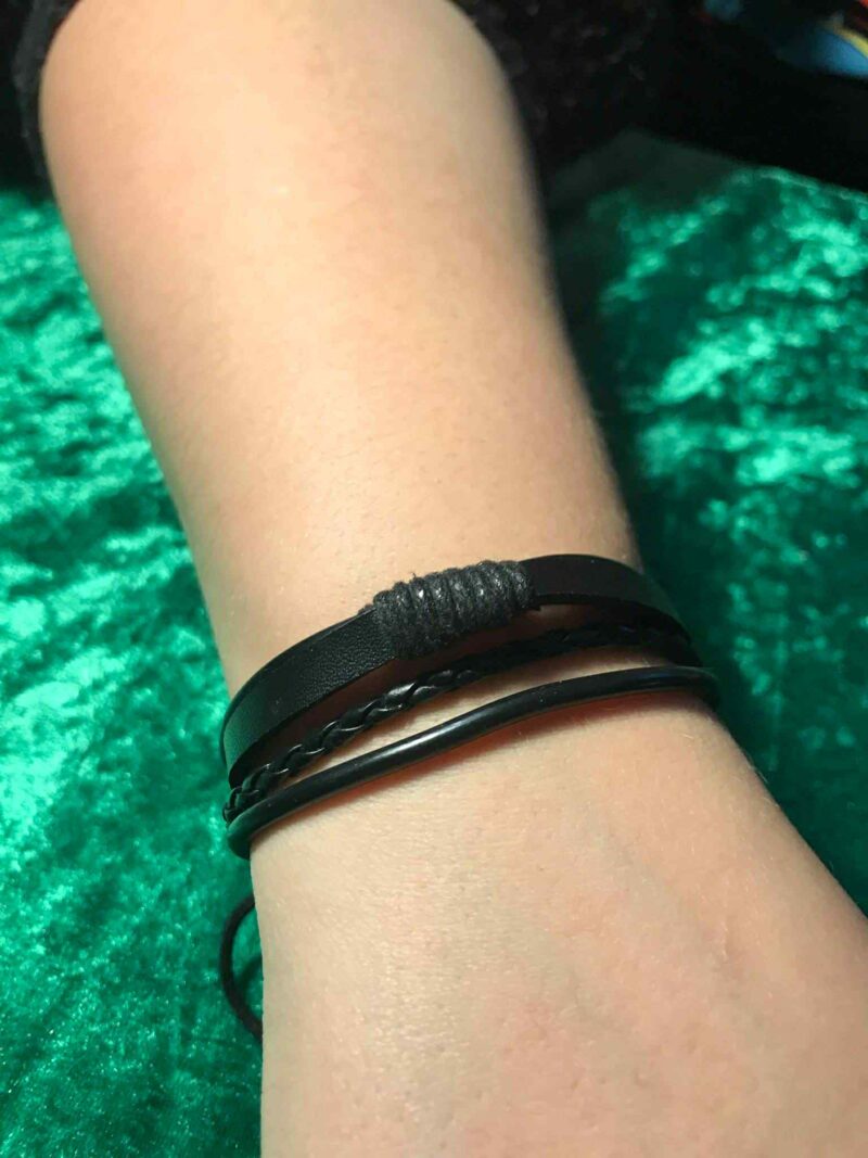 Black Leather Bracelet