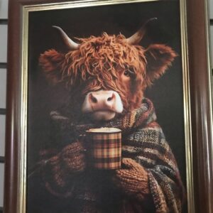 Autumn Highland Cow Frame