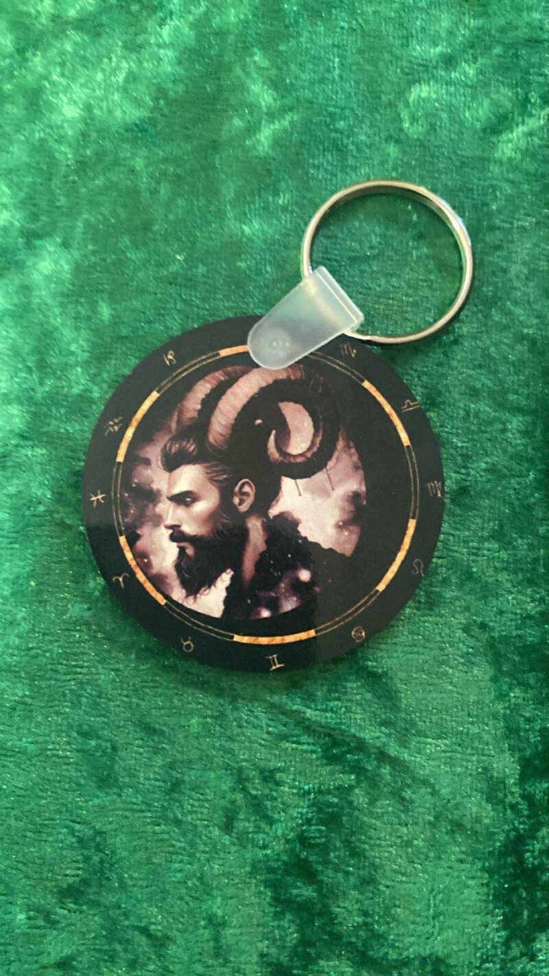 Male Aries Zodiac Keyring