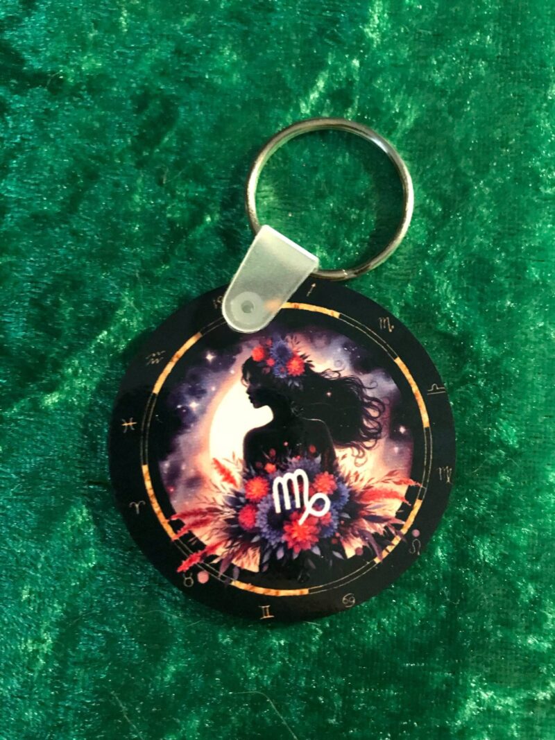 Female Virgo Zodiac Keyring
