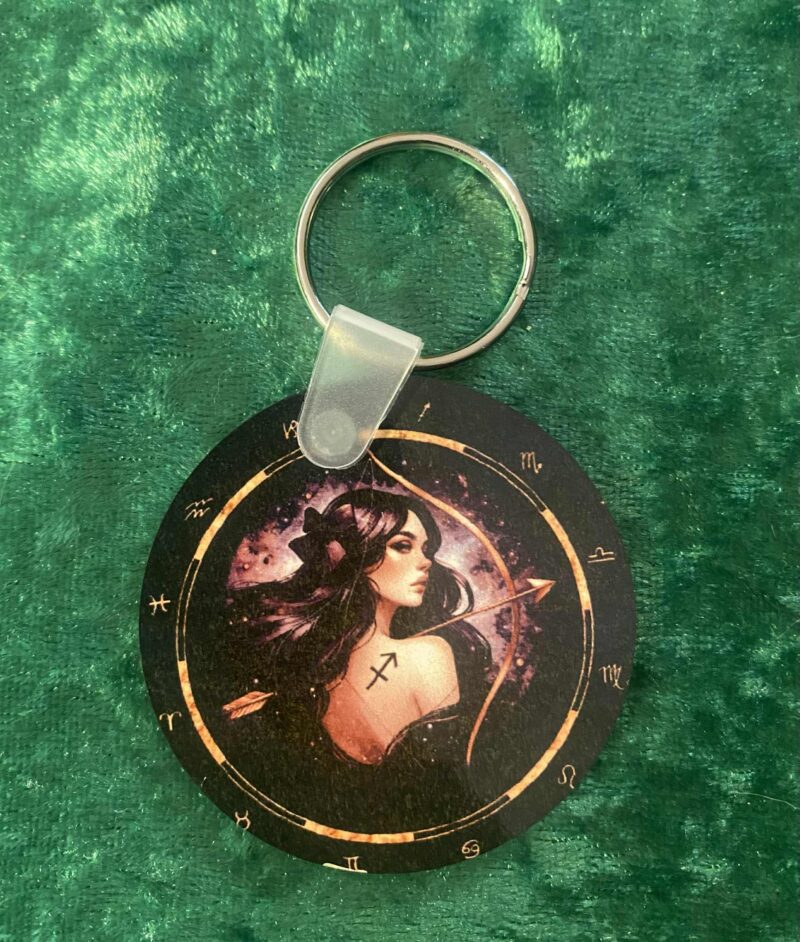Female Sagittarius Zodiac keyring