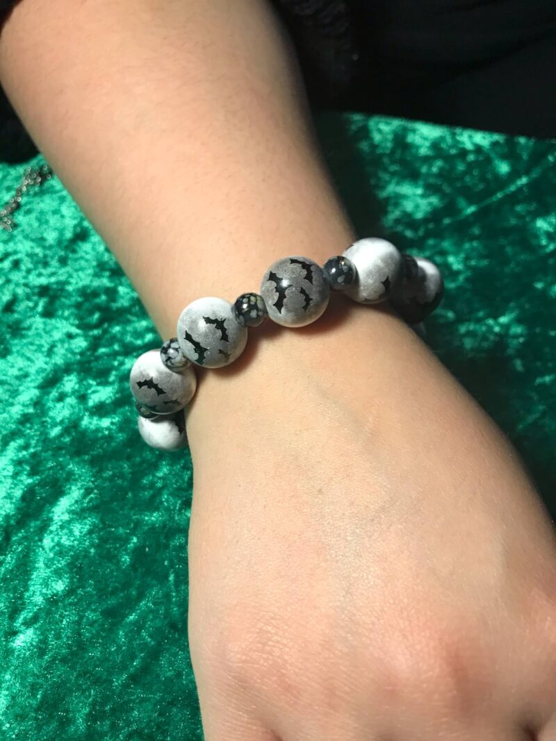 Bat Bead Bracelet