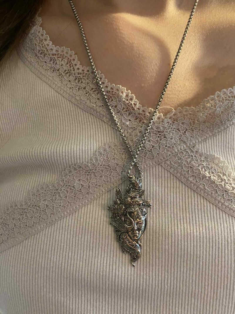 Masked Face Necklace