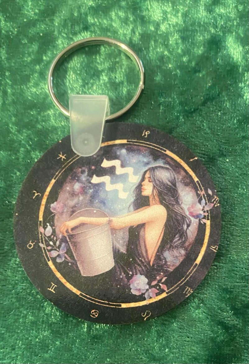 Female Aquarius Zodiac Keyring