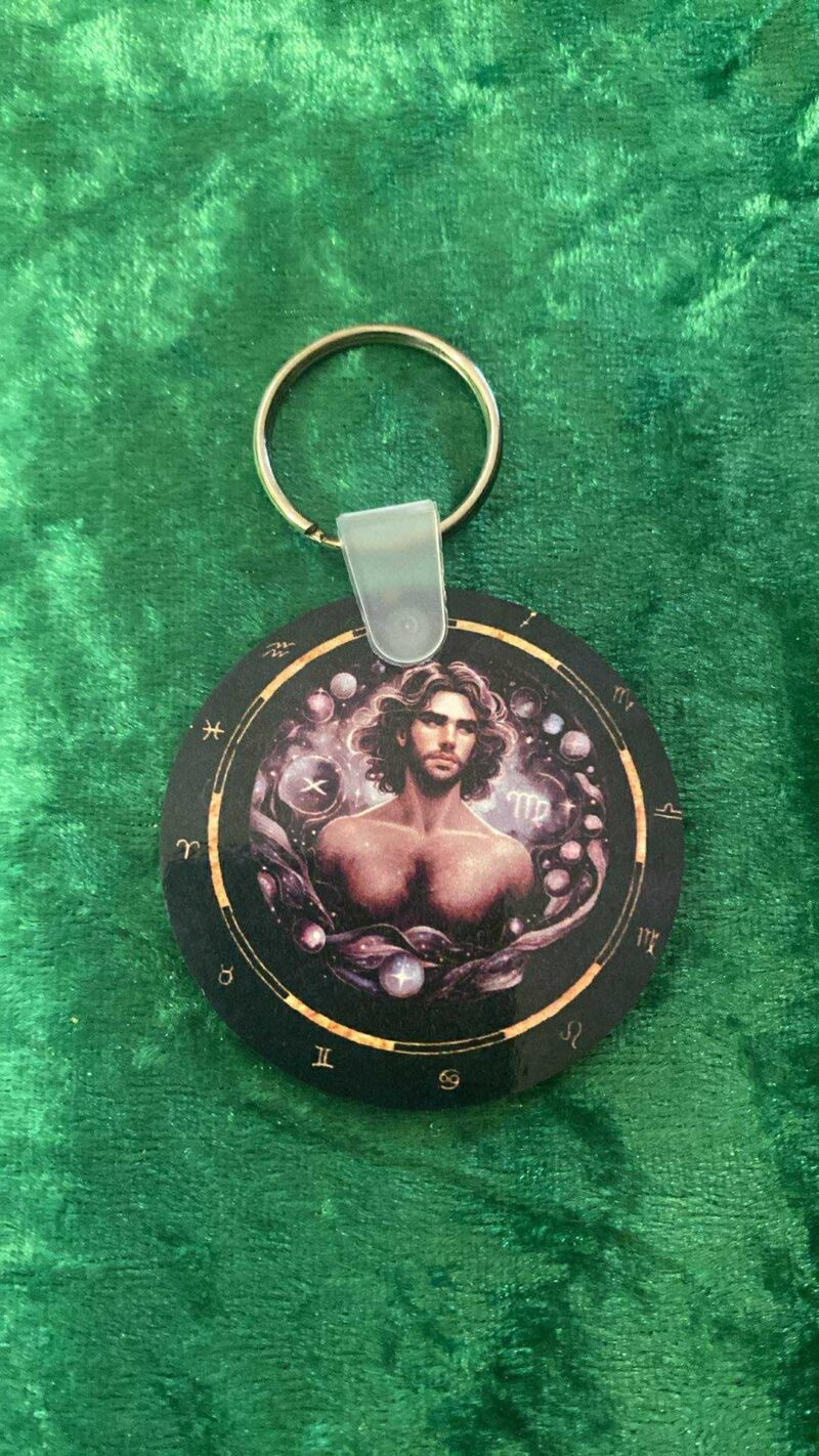 Male Virgo Zodiac Keyring