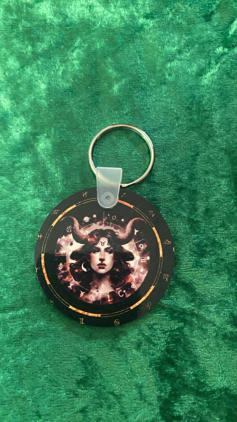 Female Taurus Zodiac Keyring