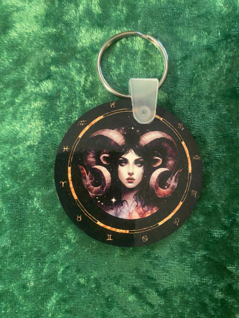 Female Aries Zodiac Keyring