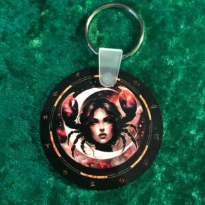 Female Cancer Zodiac Keyring