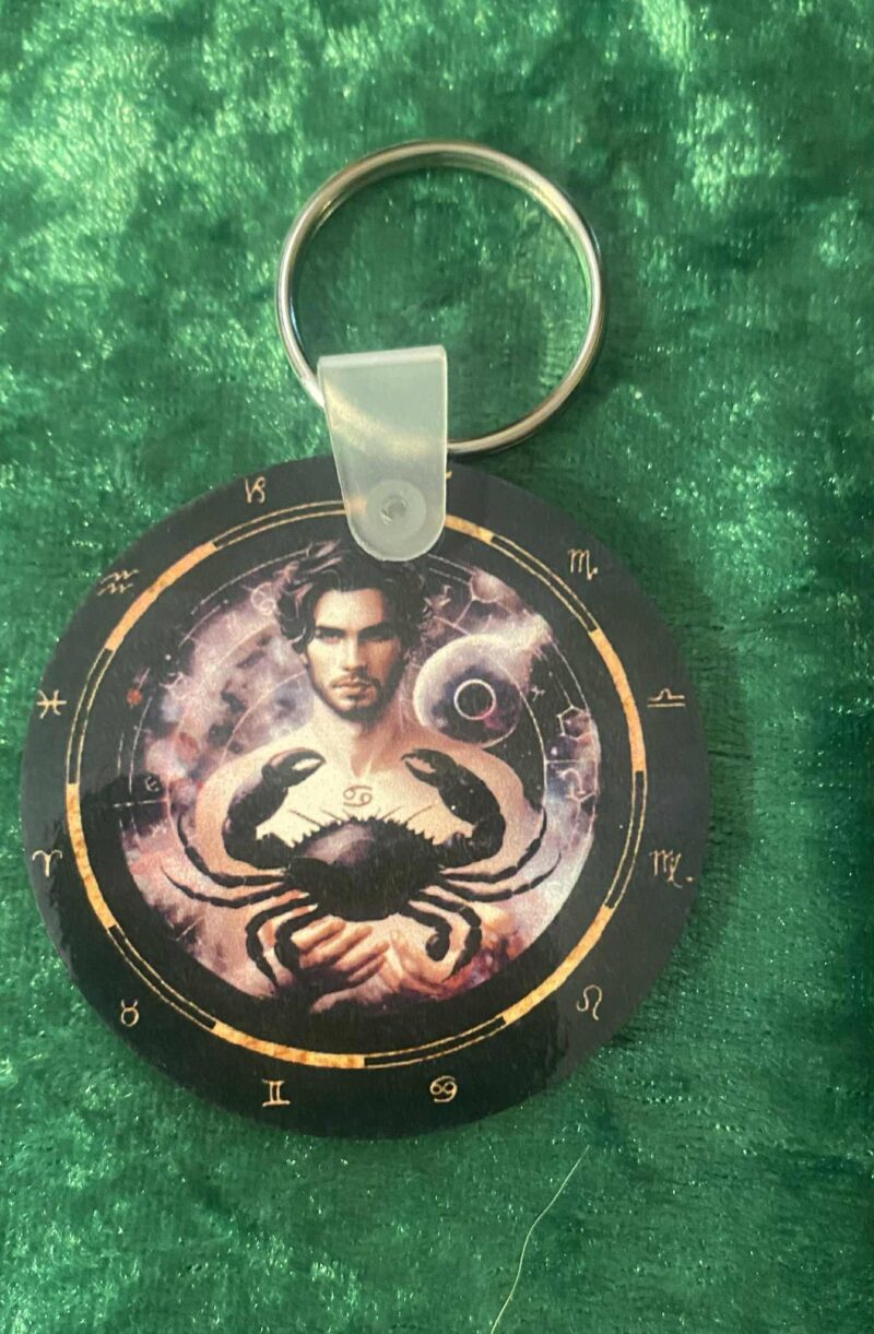 Male Cancer Zodiac Keyring