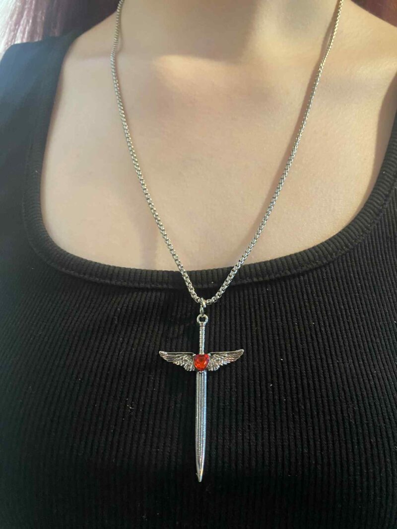 Winged Dagger Necklace