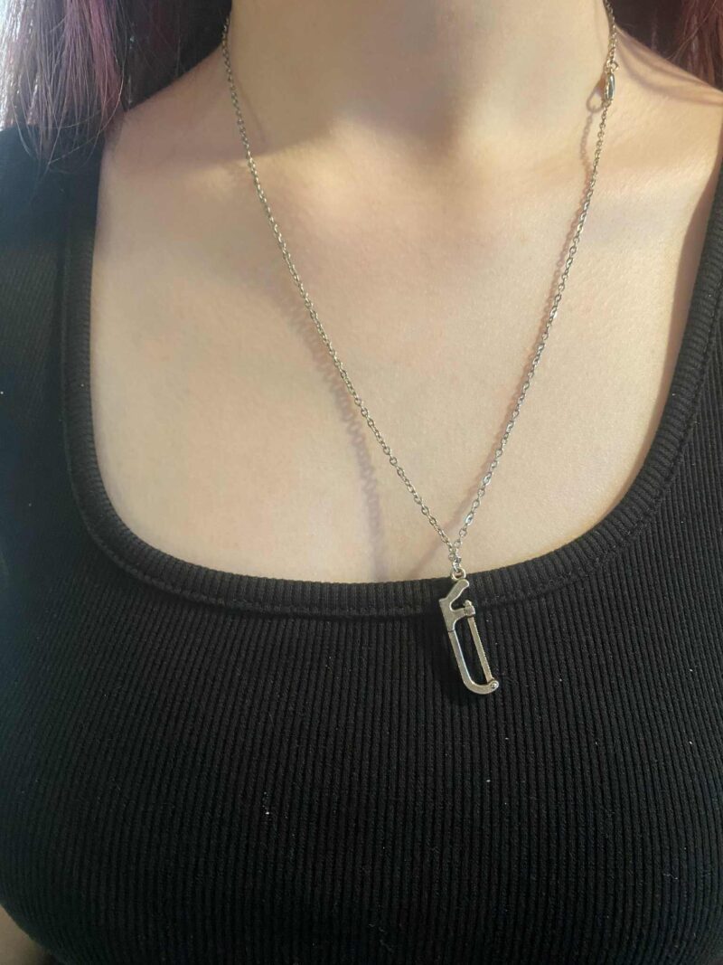 Handsaw Necklace