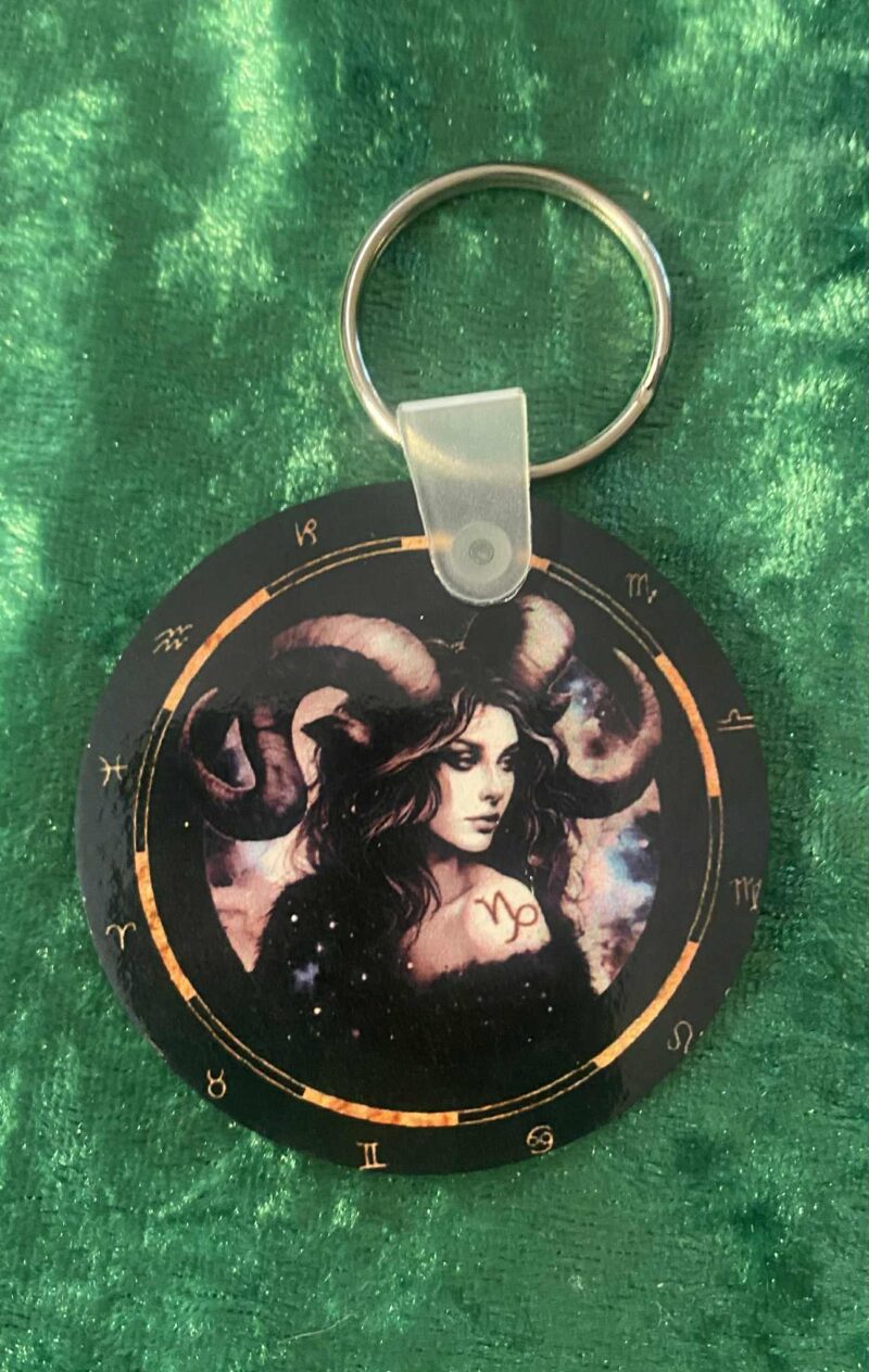 Female Capricorn Zodiac Keyring