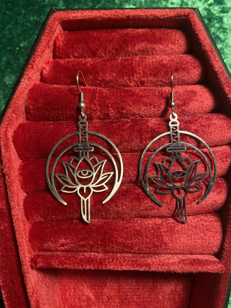 Moon dagger earrings