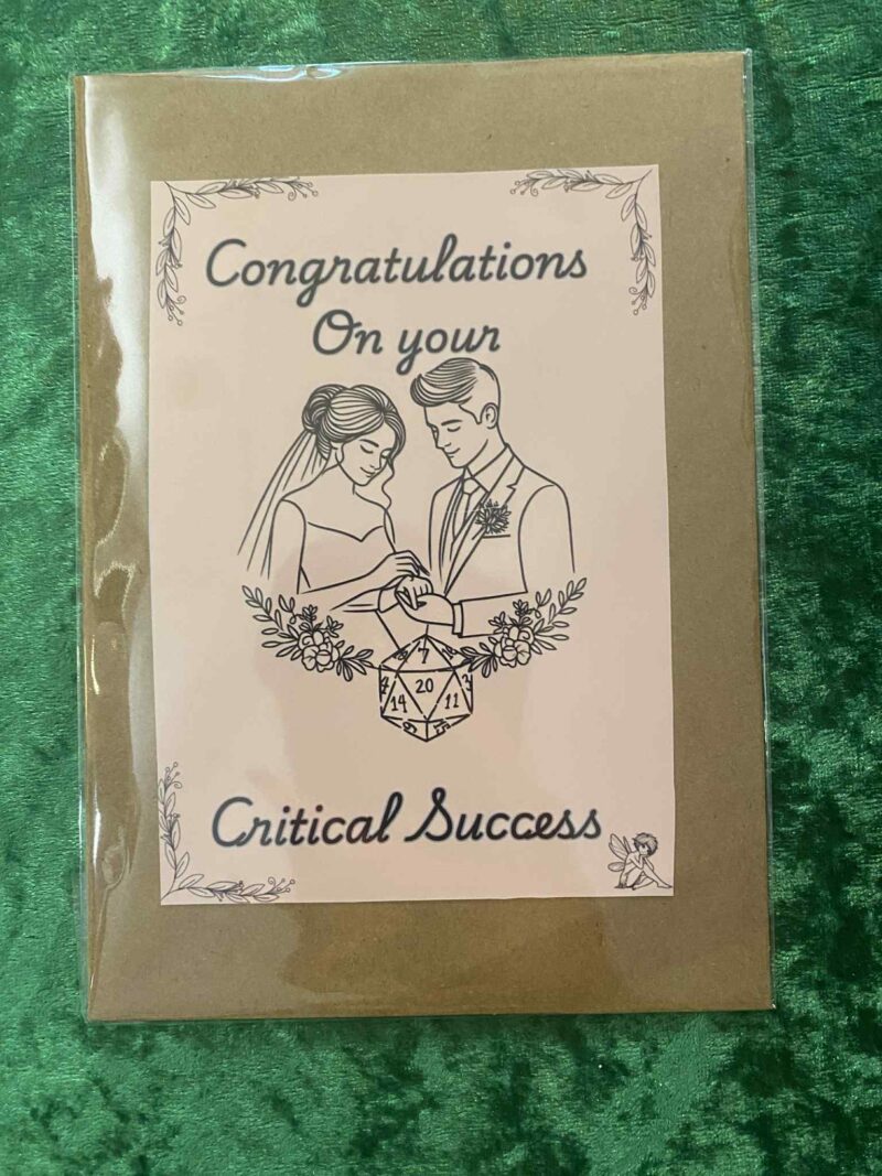 Congratulations on your Critical Success