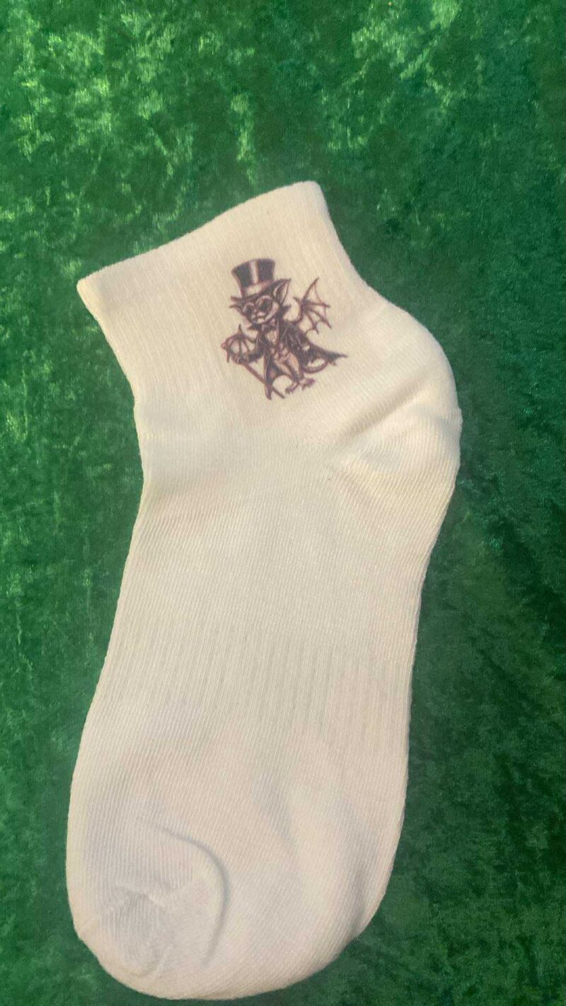 Bat in a top hat socks