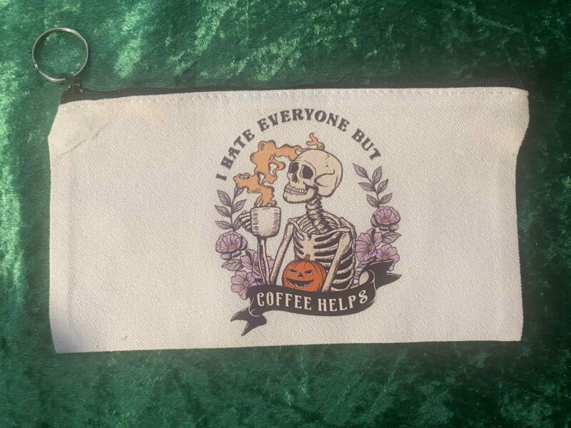 Skeleton pencil case