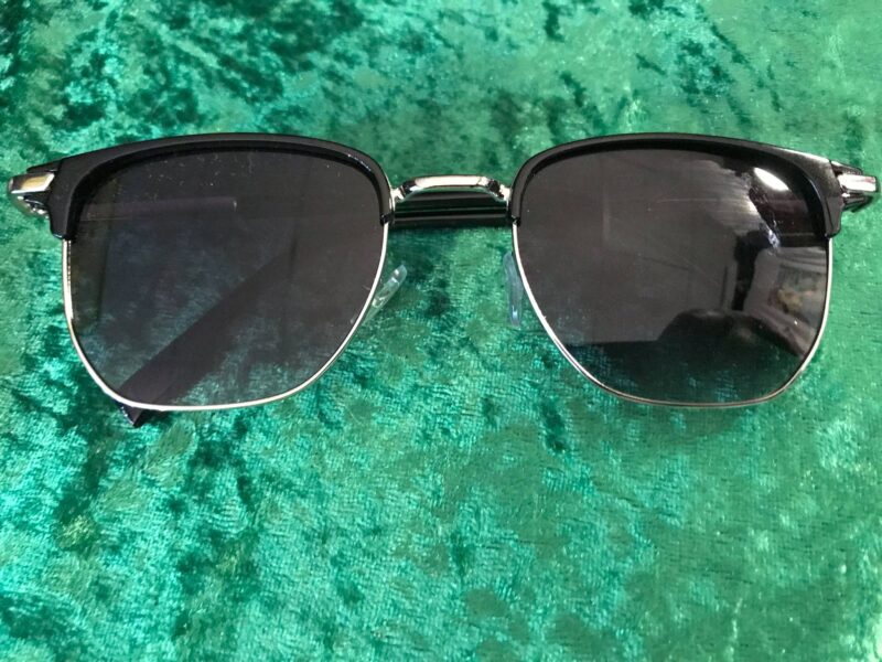 Silver and black sunglasses