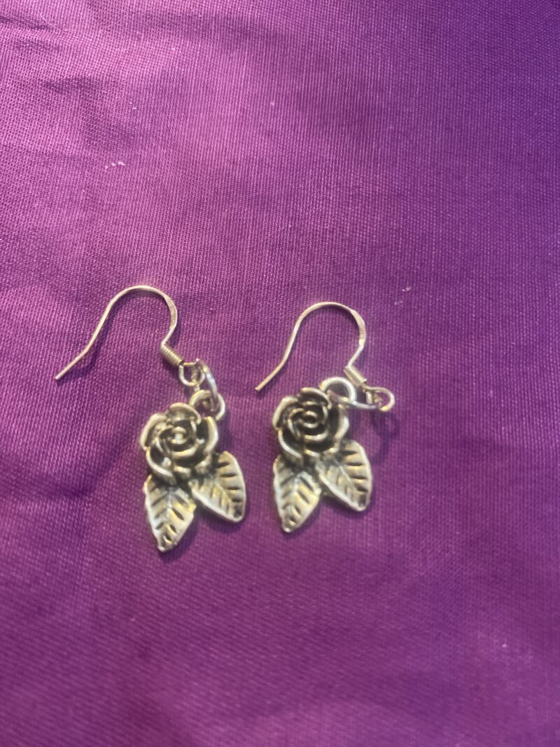 Small Rose Earrings.