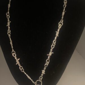 Barbed Wire Lock Necklace