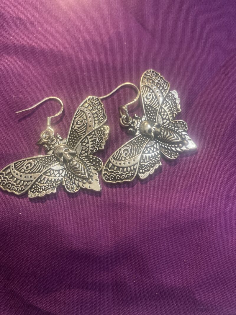 Death Moth Earrings