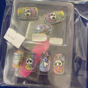 Colourful Skeleton Nails