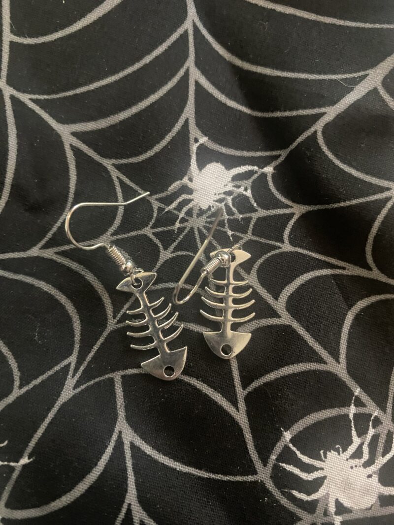 Fish Skeleton Earrings